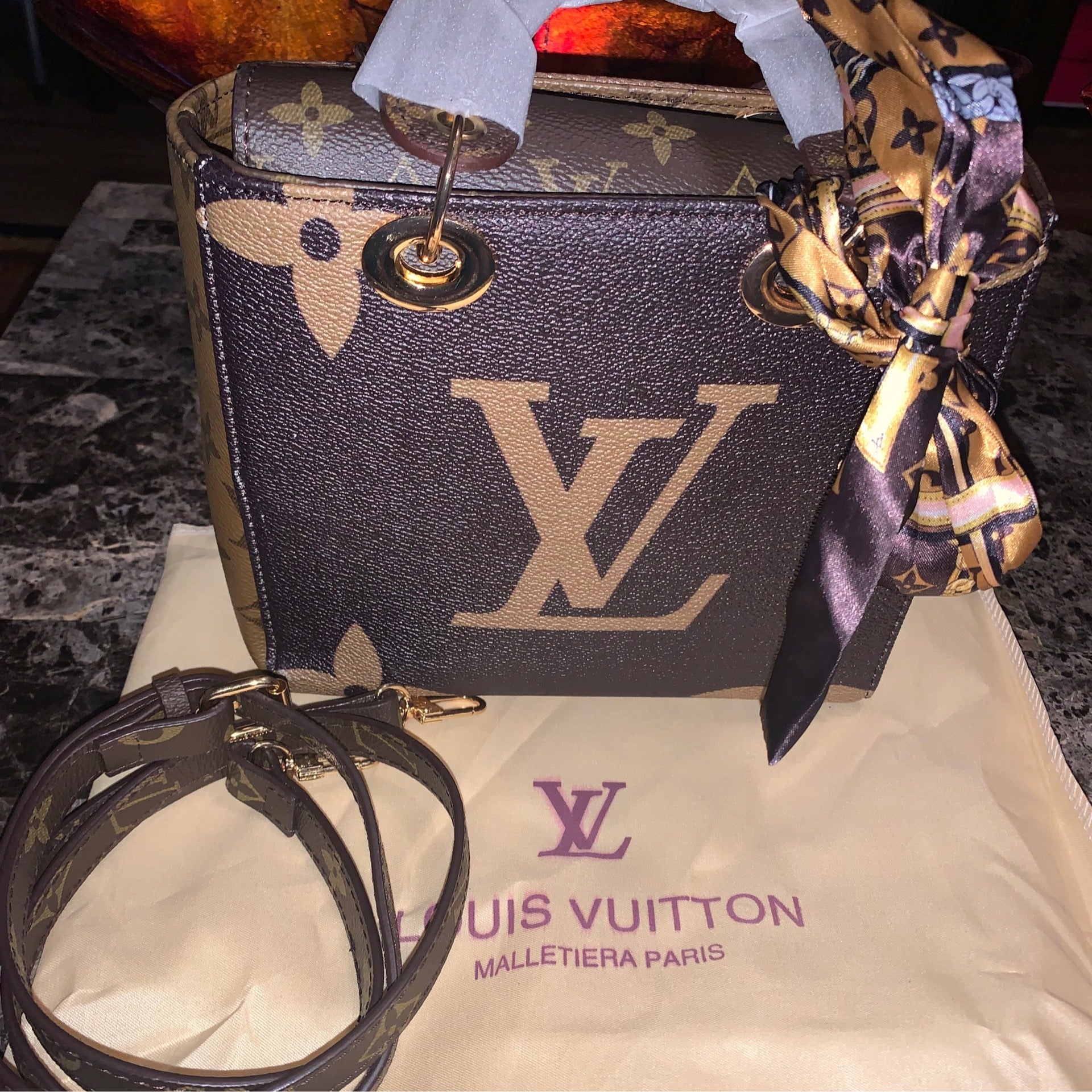 Louis vuitton 2 tone purse sale